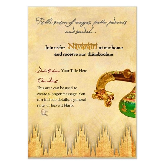 Navratri Golu Invite Template Printable And Enjoyable Learning