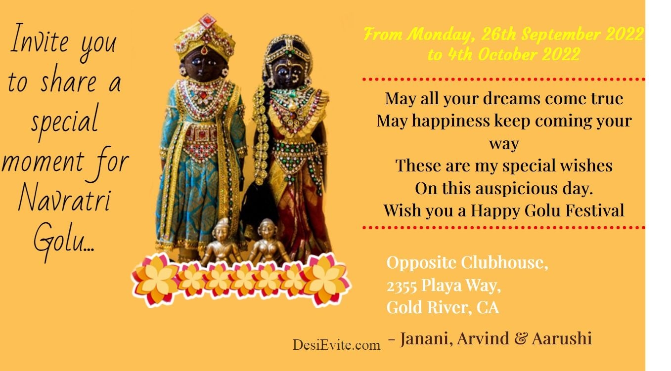 Navratri Golu Invite Template Printable And Enjoyable Learning