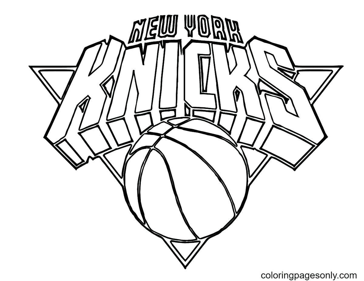 NBA Logo Basketball Coloring Page Free Printable Coloring Pages