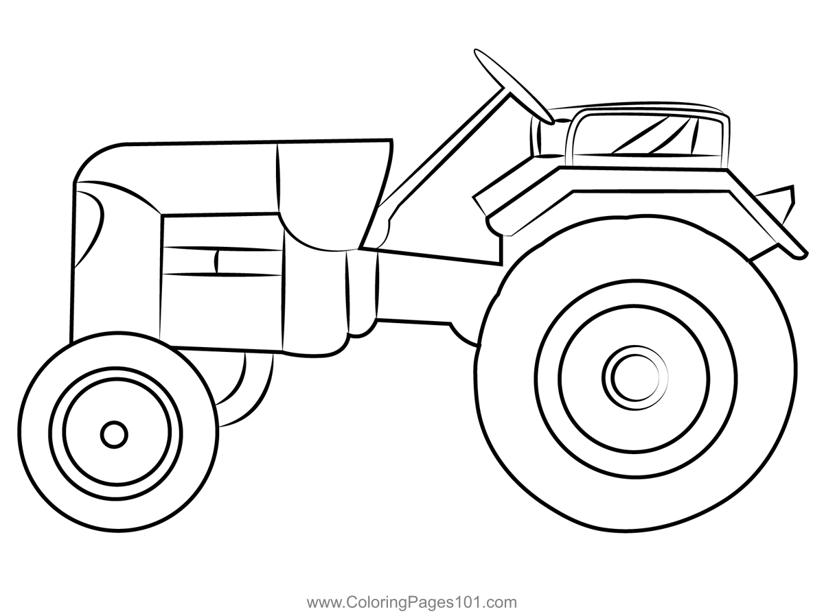 New Tractor Coloring Page For Kids Free Tractors Printable Coloring 