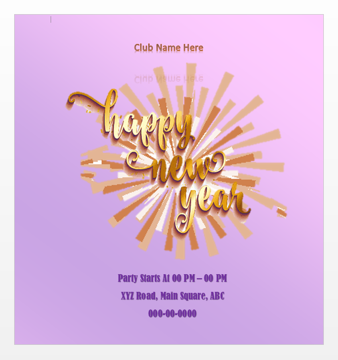 invitation for new year party templates