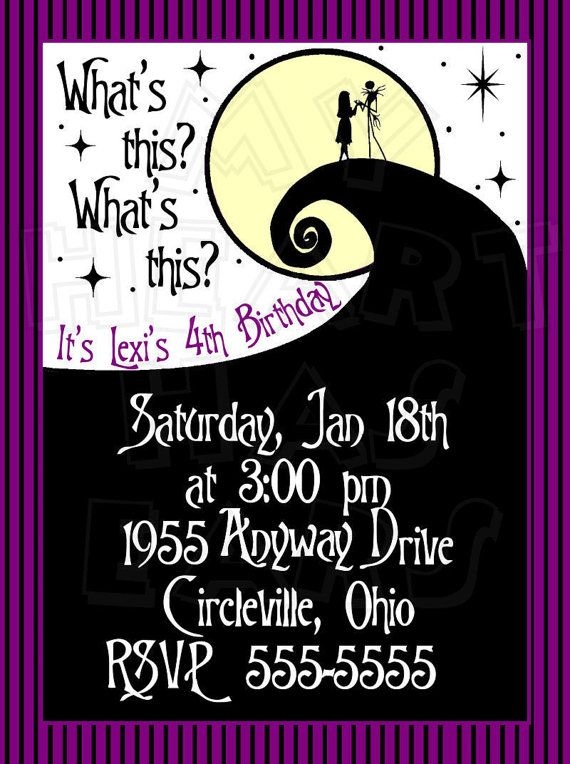 Nightmare Before Christmas Invite Template Printable And Enjoyable 