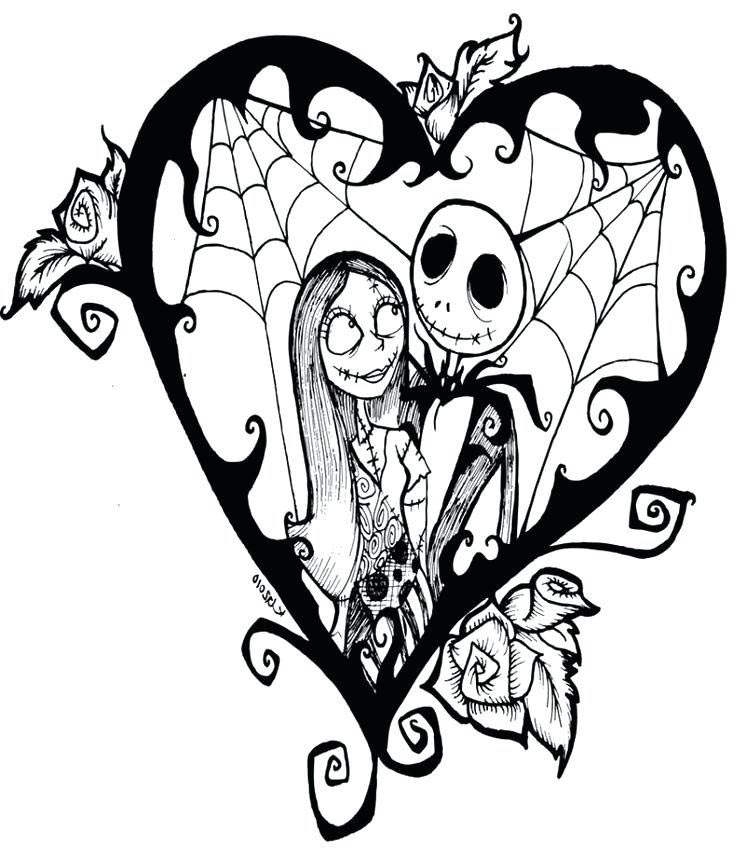 printable coloring pages nightmare before christmas