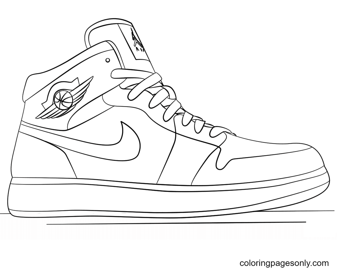printable coloring pages nike shoes