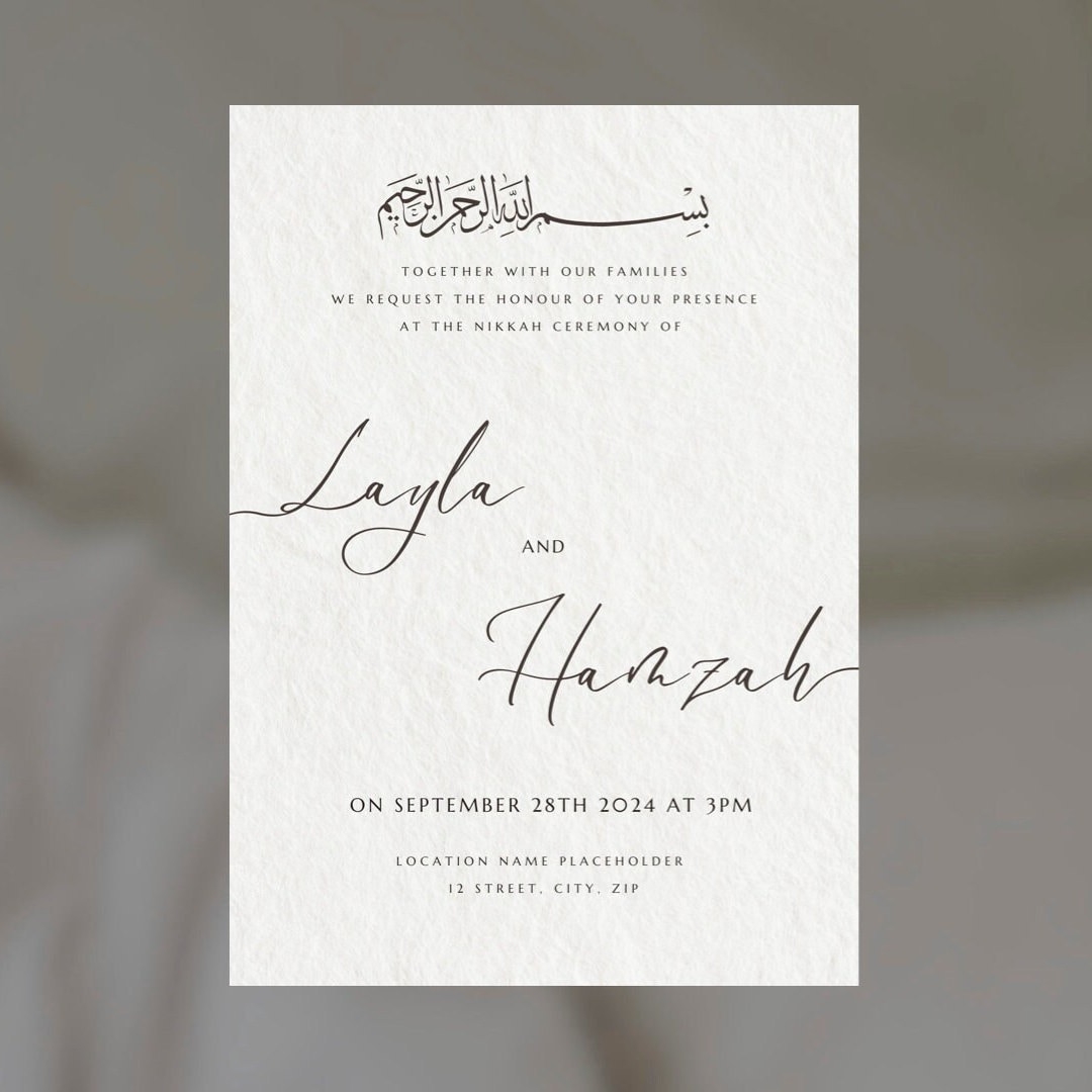 nikkah invitation template