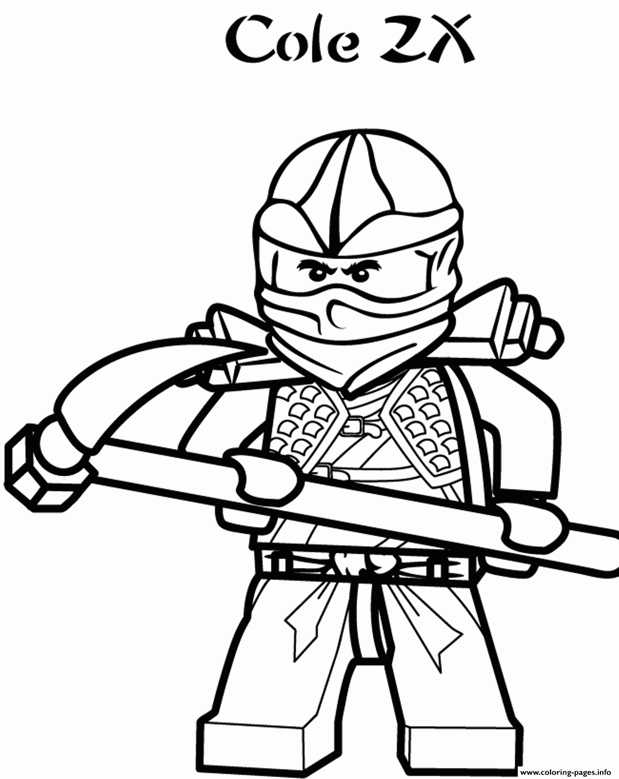 Ninjago S Cole Zxfb67 Coloring Pages Printable