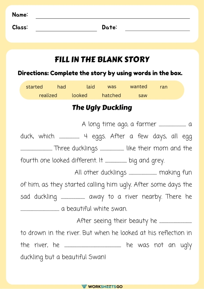 Noun Fill In The Blanks Worksheet Have Fun Teaching Worksheets Library