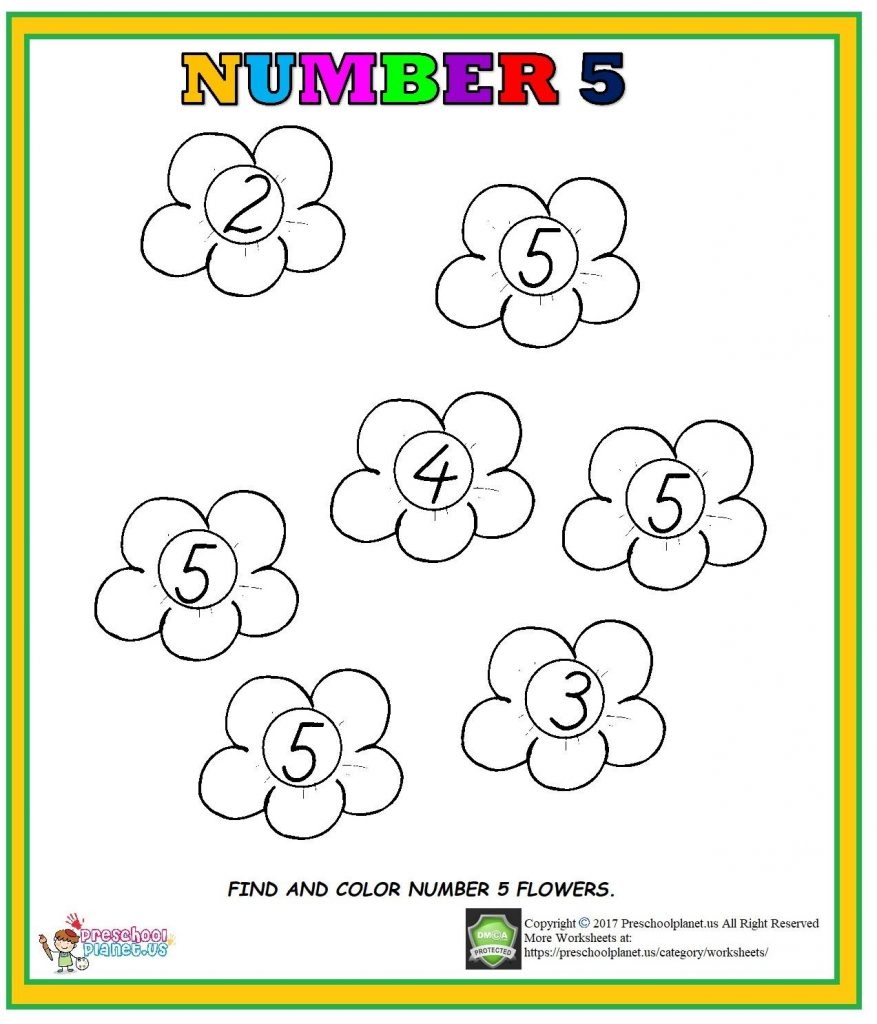 number 4 worksheet preschool
