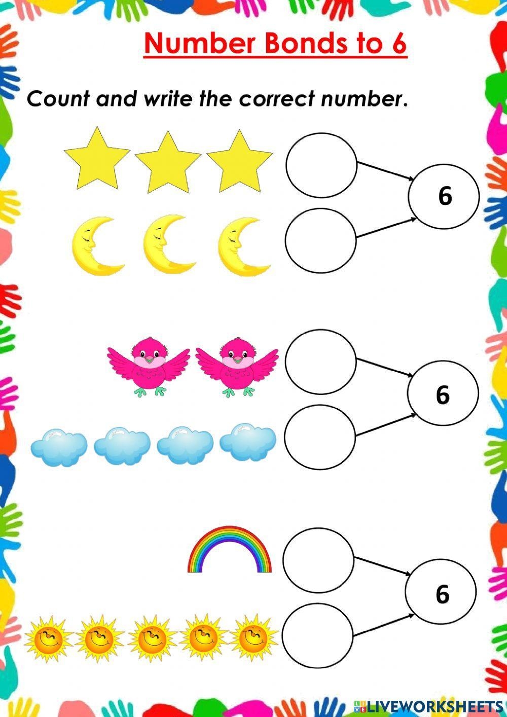 Number Bonds Interactive Worksheet For Kindergarten Live Worksheets 
