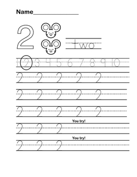 Number Writing Practice Worksheets By Lindsay Gietzen TPT