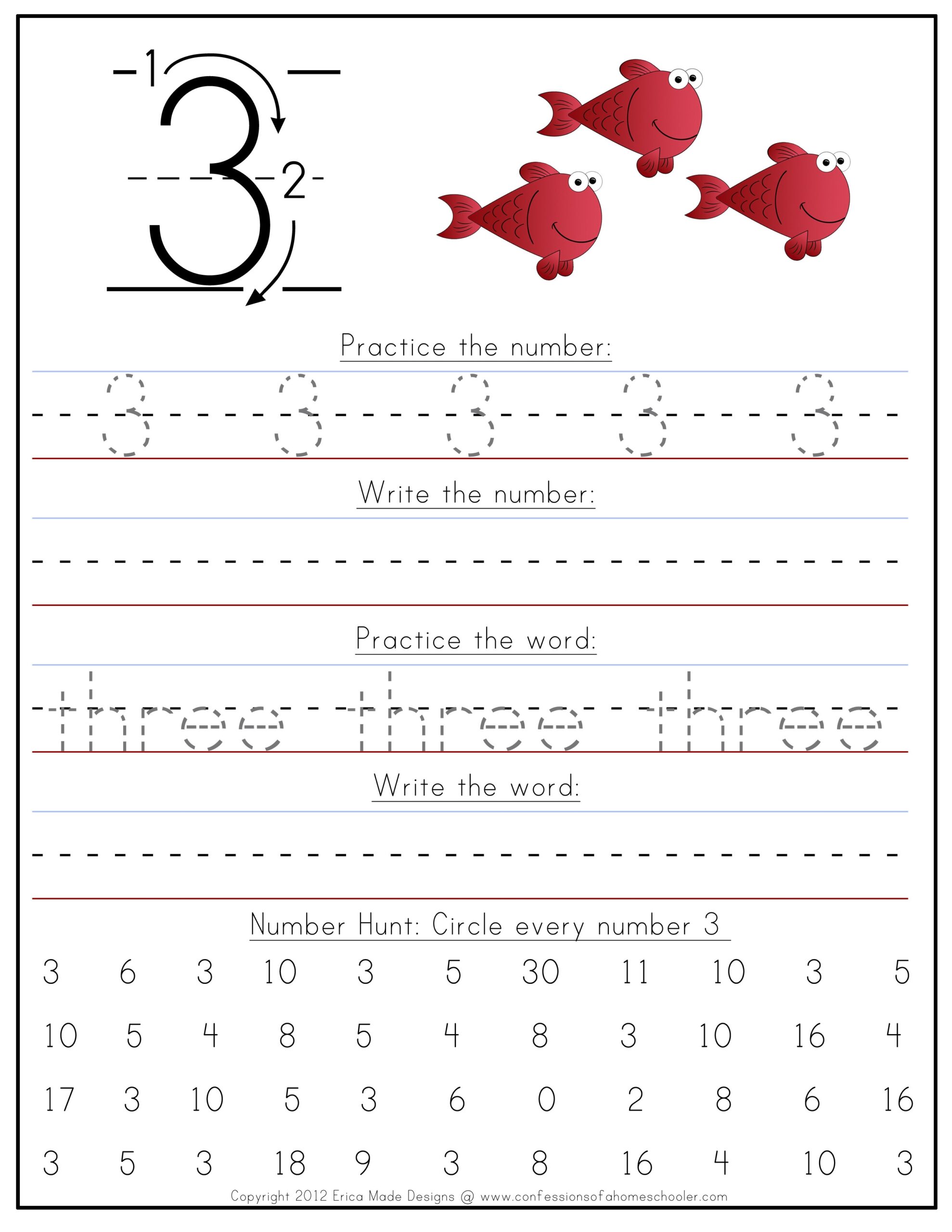 number writing practice worksheets