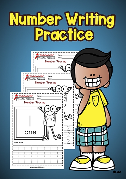 Number Writing Practice Worksheets PDF