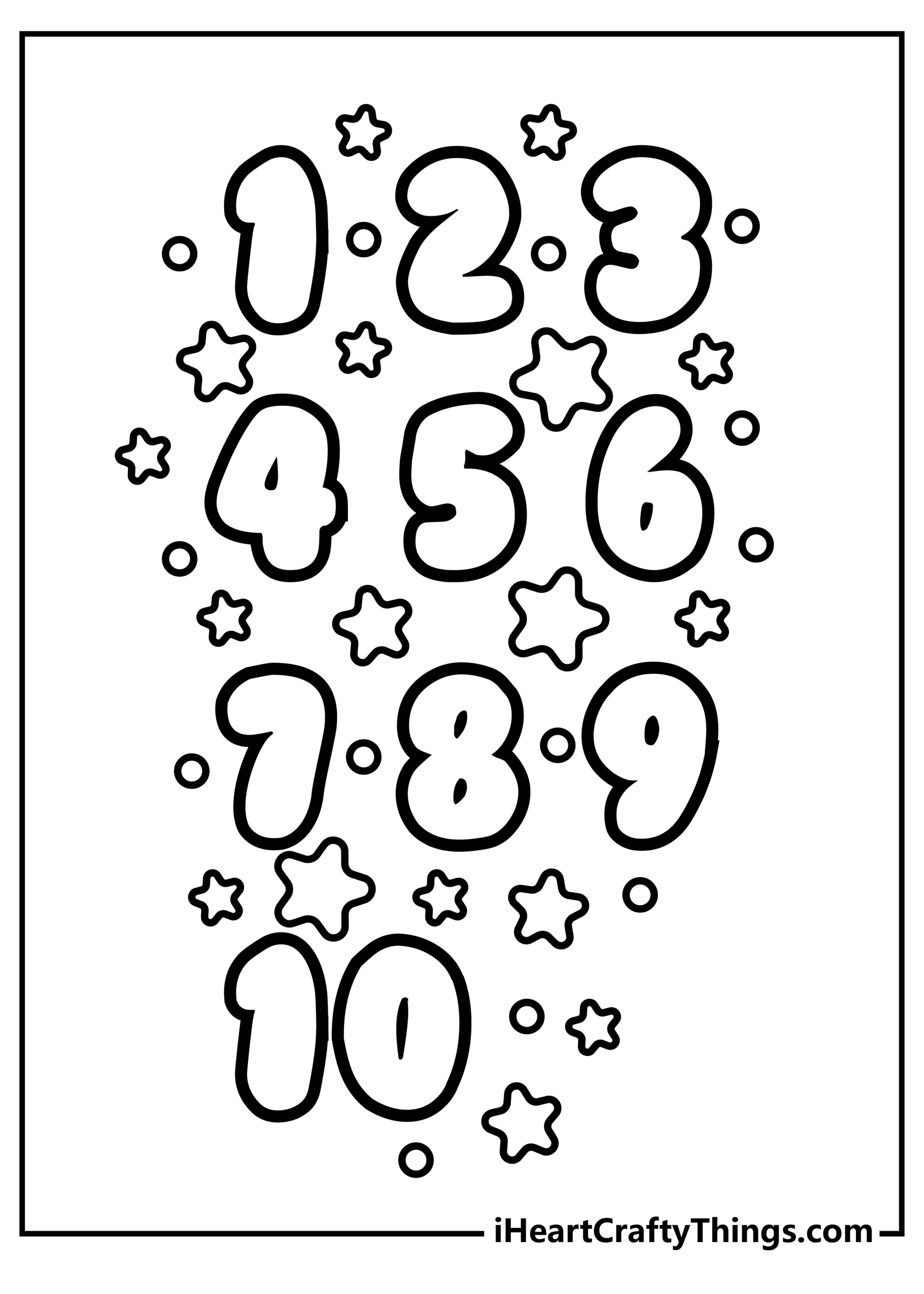 Numbers Coloring Pages Free Printable Printable New Year Banners
