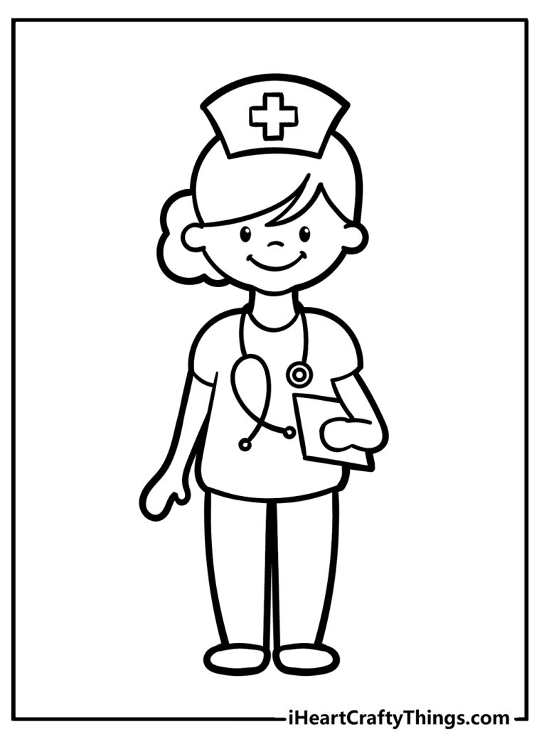 Nurse Coloring Page Printable