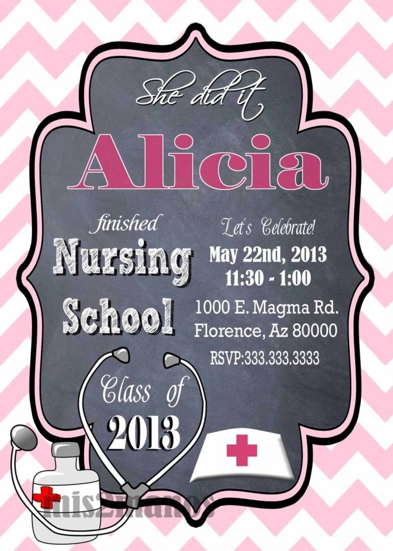 nurse graduation invitation templates free