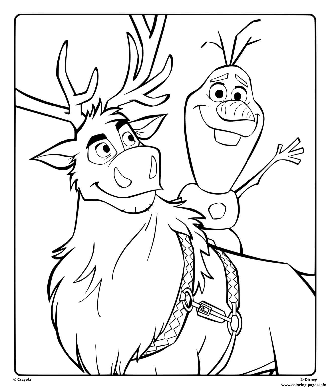 frozen printable coloring pages free