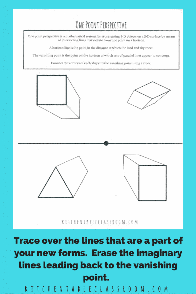 One Point Perspective An Introduction A Printable The