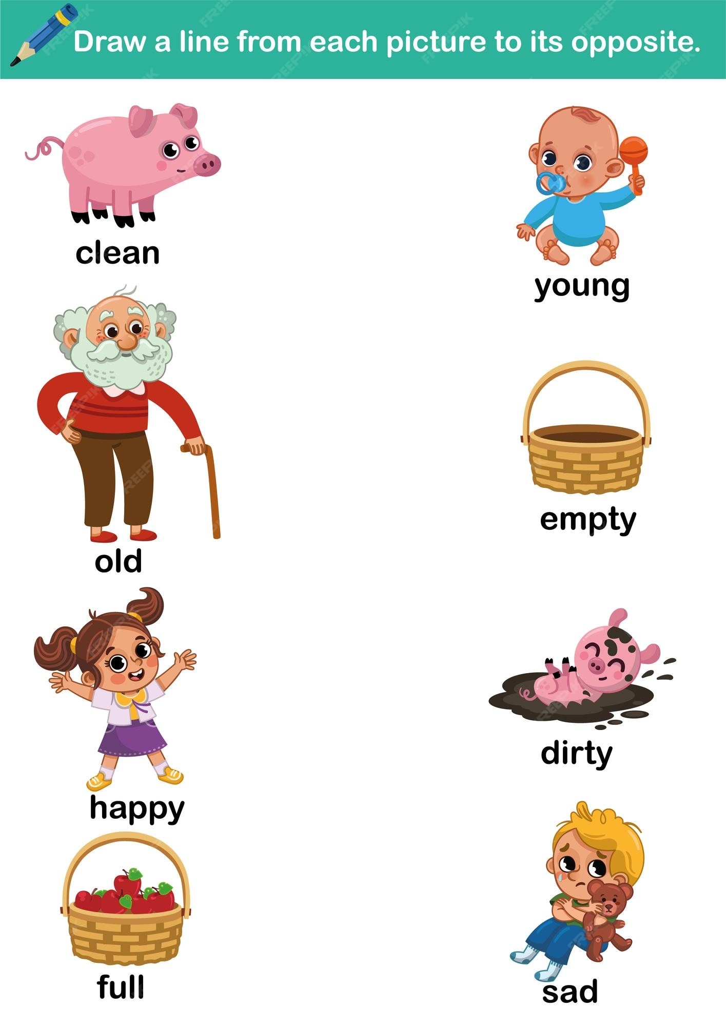 Opposites Worksheet Free Printable For Children Worksheets Library