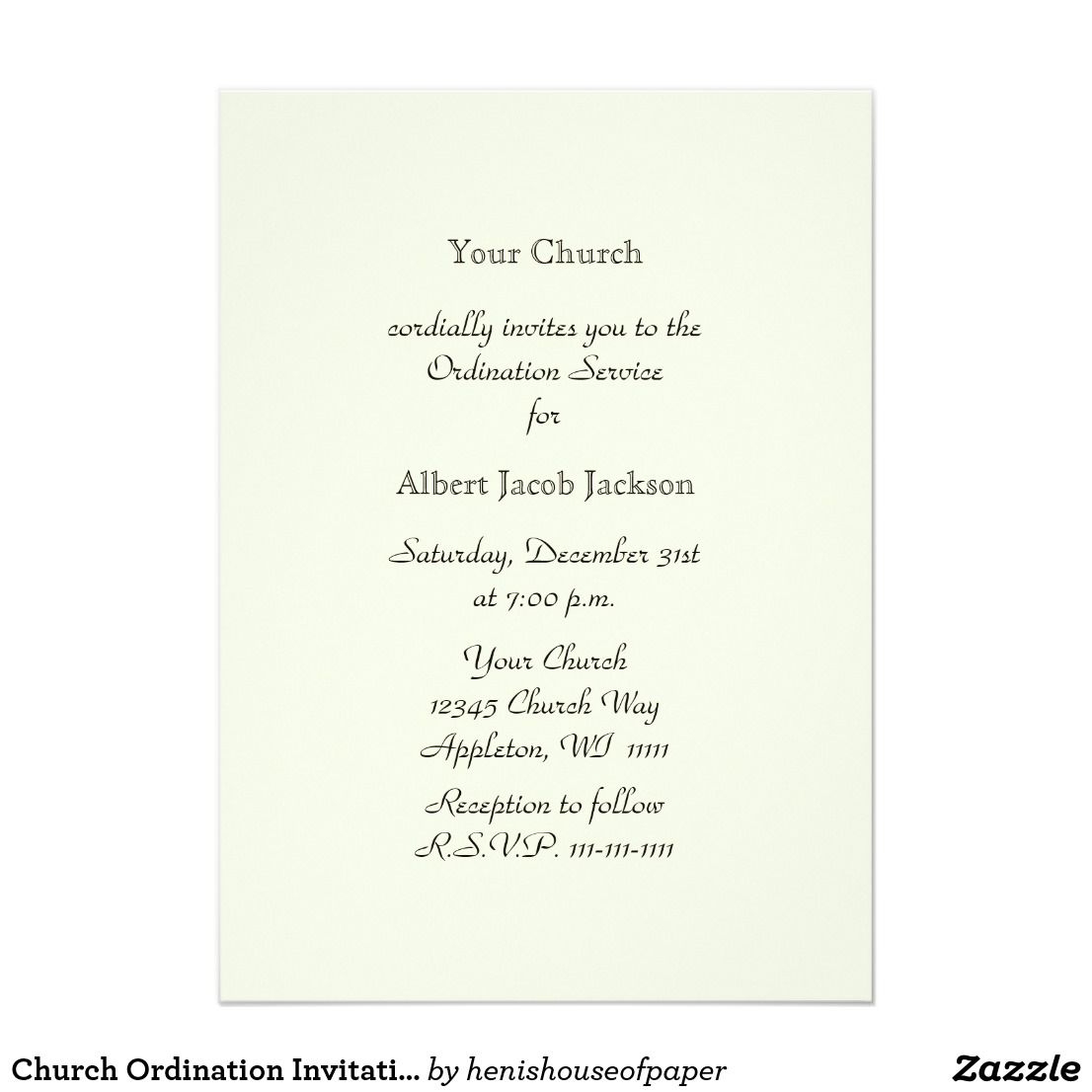 ordination invitation templates free