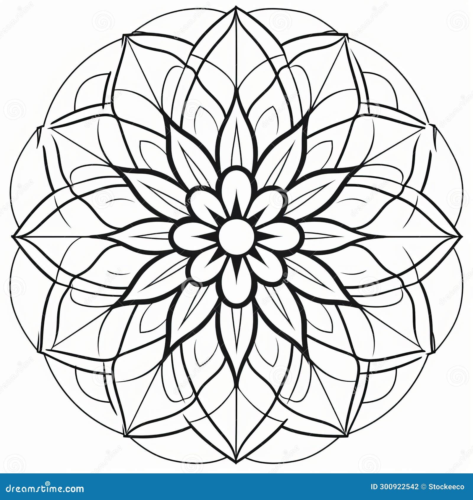 Organic Forms And Geometric Shapes Mandala Coloring Pages For Kids 