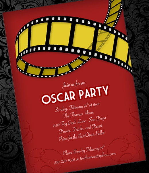Oscar Party Invitation Template Download Print