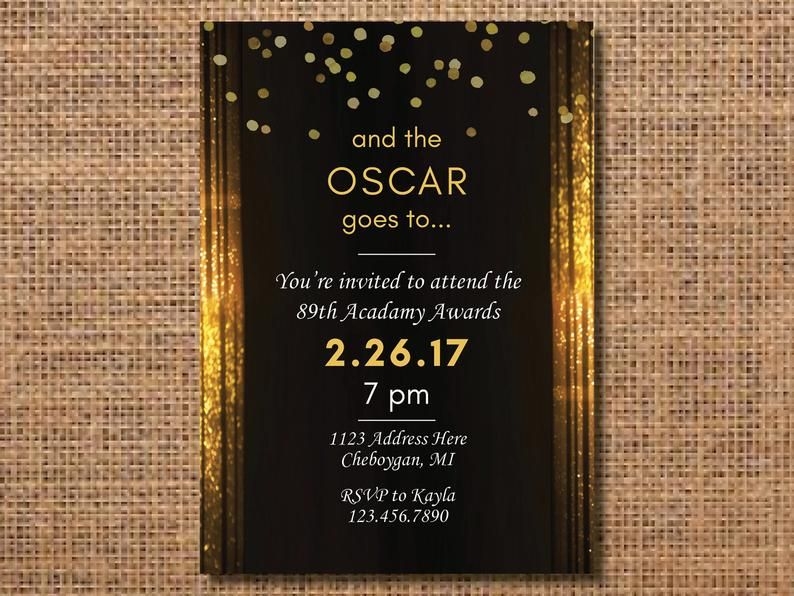 Oscars Invitation Template Printable Word Searches
