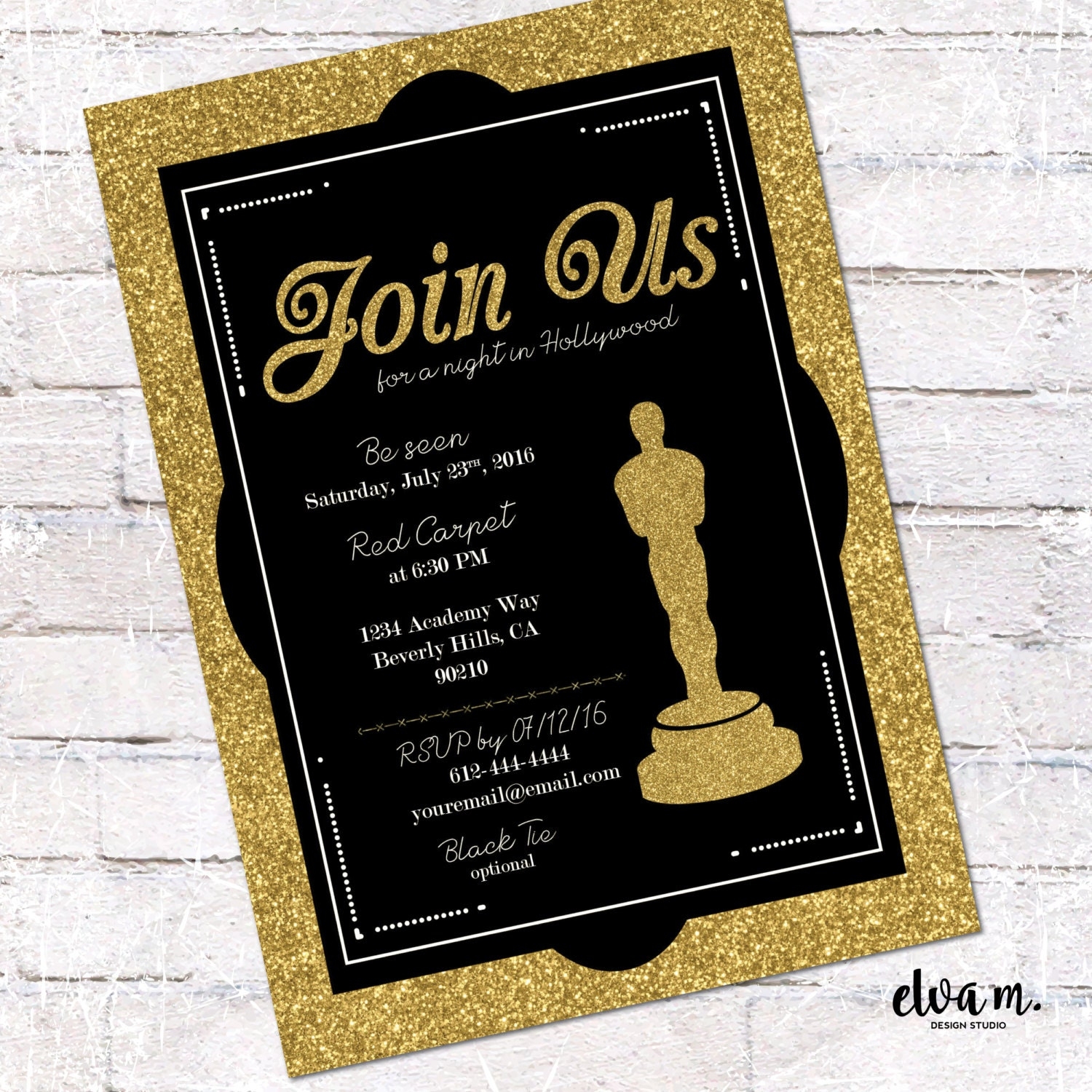 Oscars Invite Template