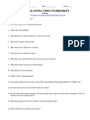 Osmosis Jones PDF Worksheets Library