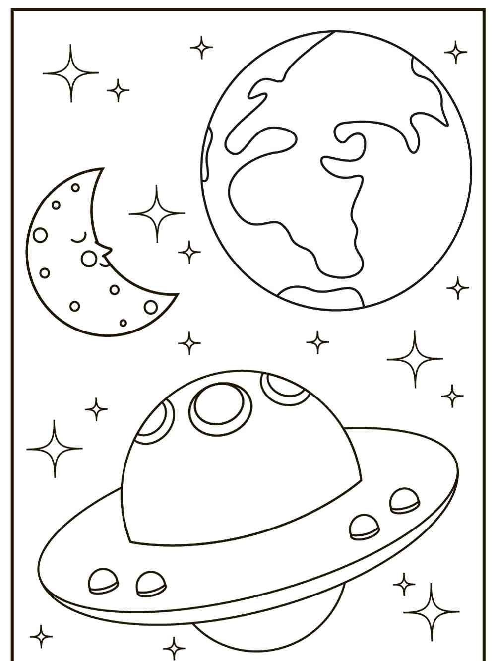 Outer Space Coloring Pages