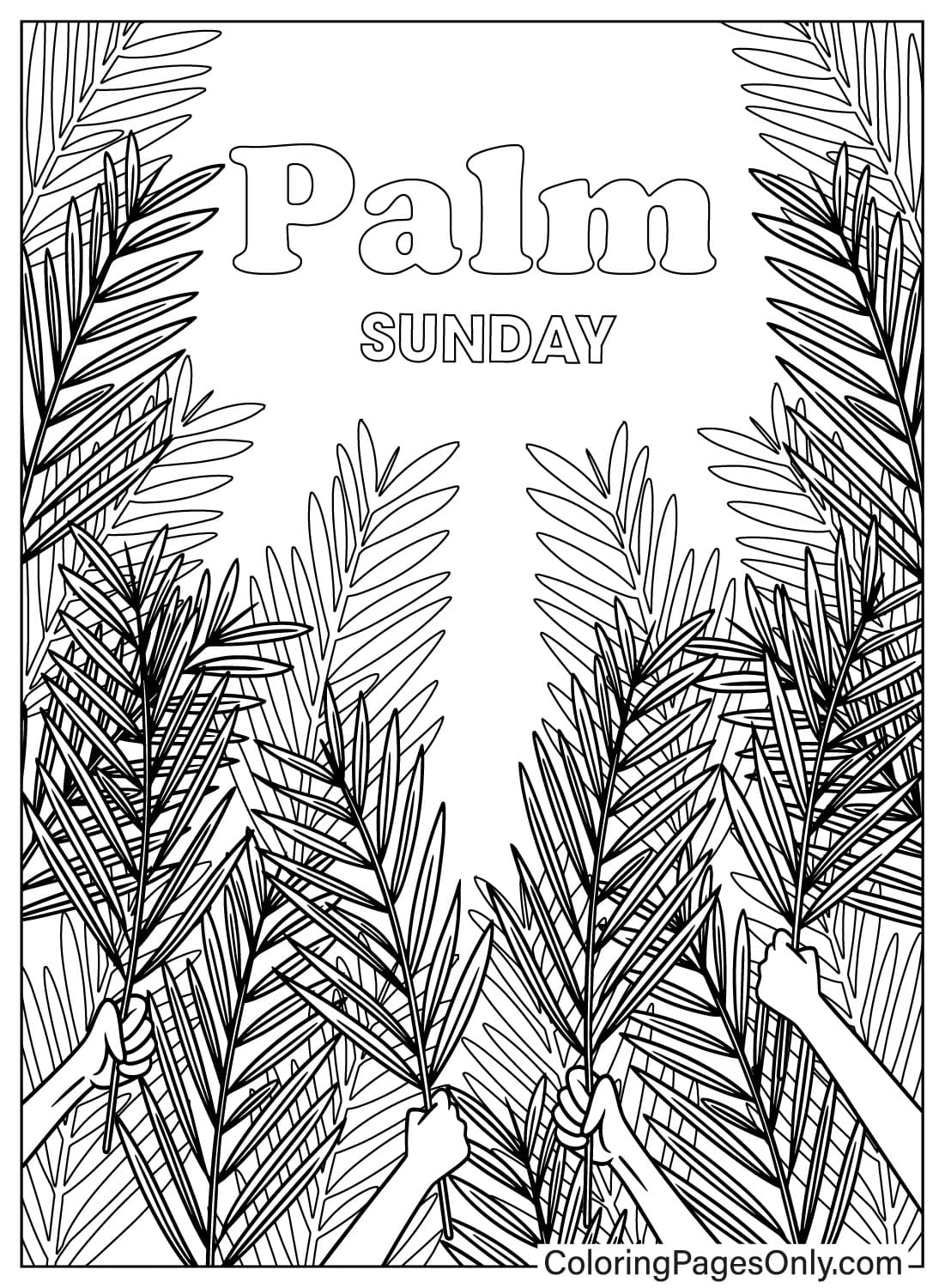 palm sunday coloring pages free