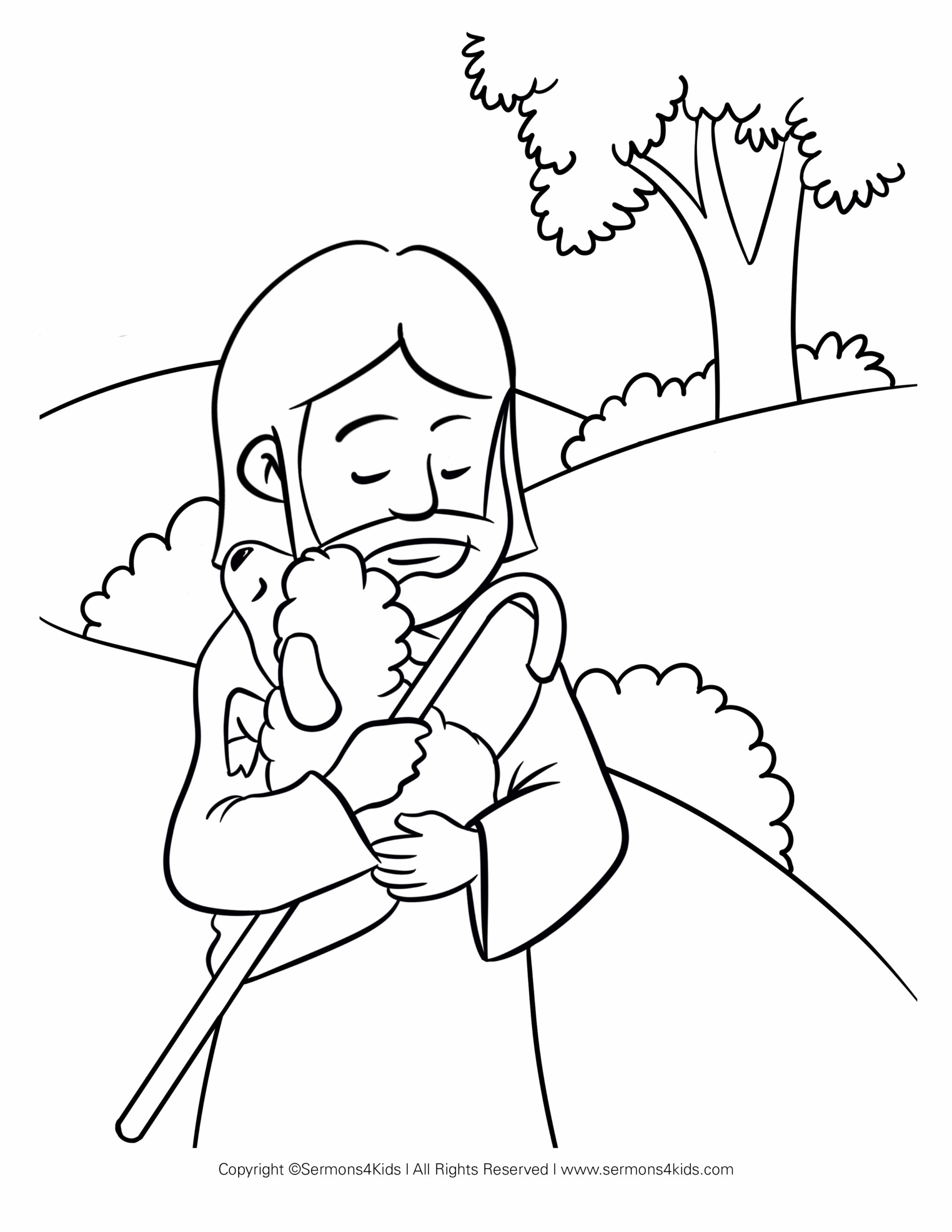 Parable Of The Lost Sheep Coloring Page Sermons4Kids