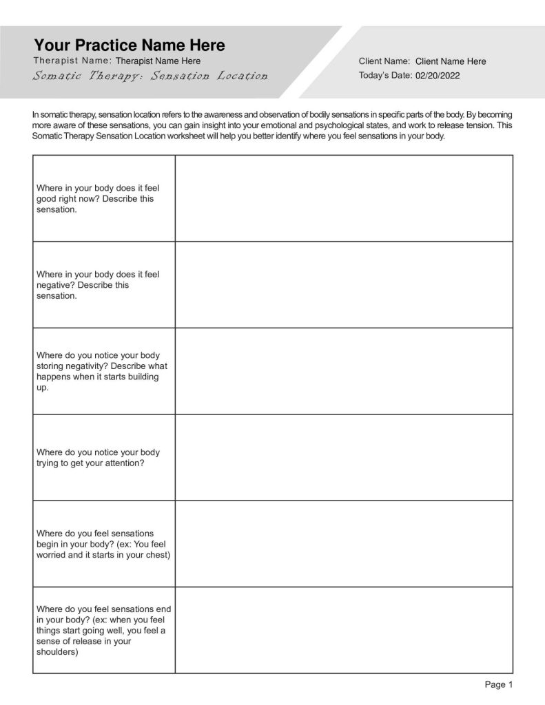 Part Work Therapy Worksheet Mental Health Worksheets Worksheets Library