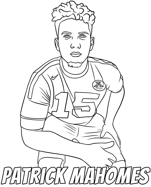 Patrick Mahomes Coloring Pages
