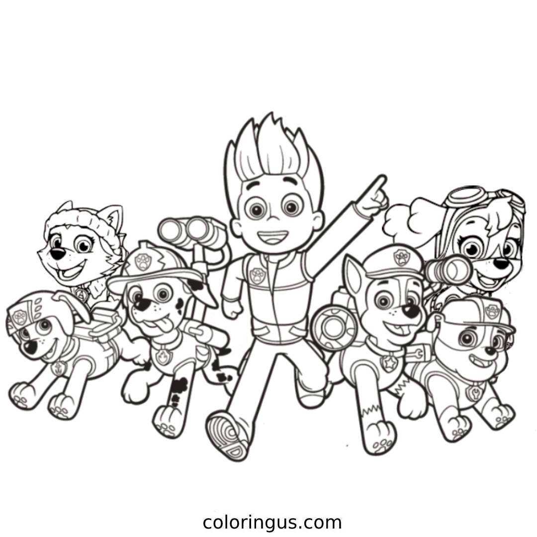 printable coloring pages paw patrol
