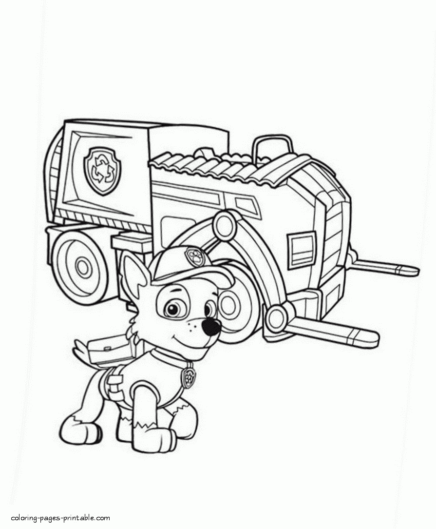 paw patrol coloring page free