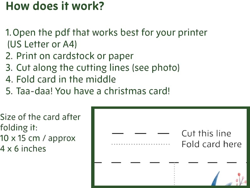 Penguin Christmas Card Printable Digital Download Printathome 