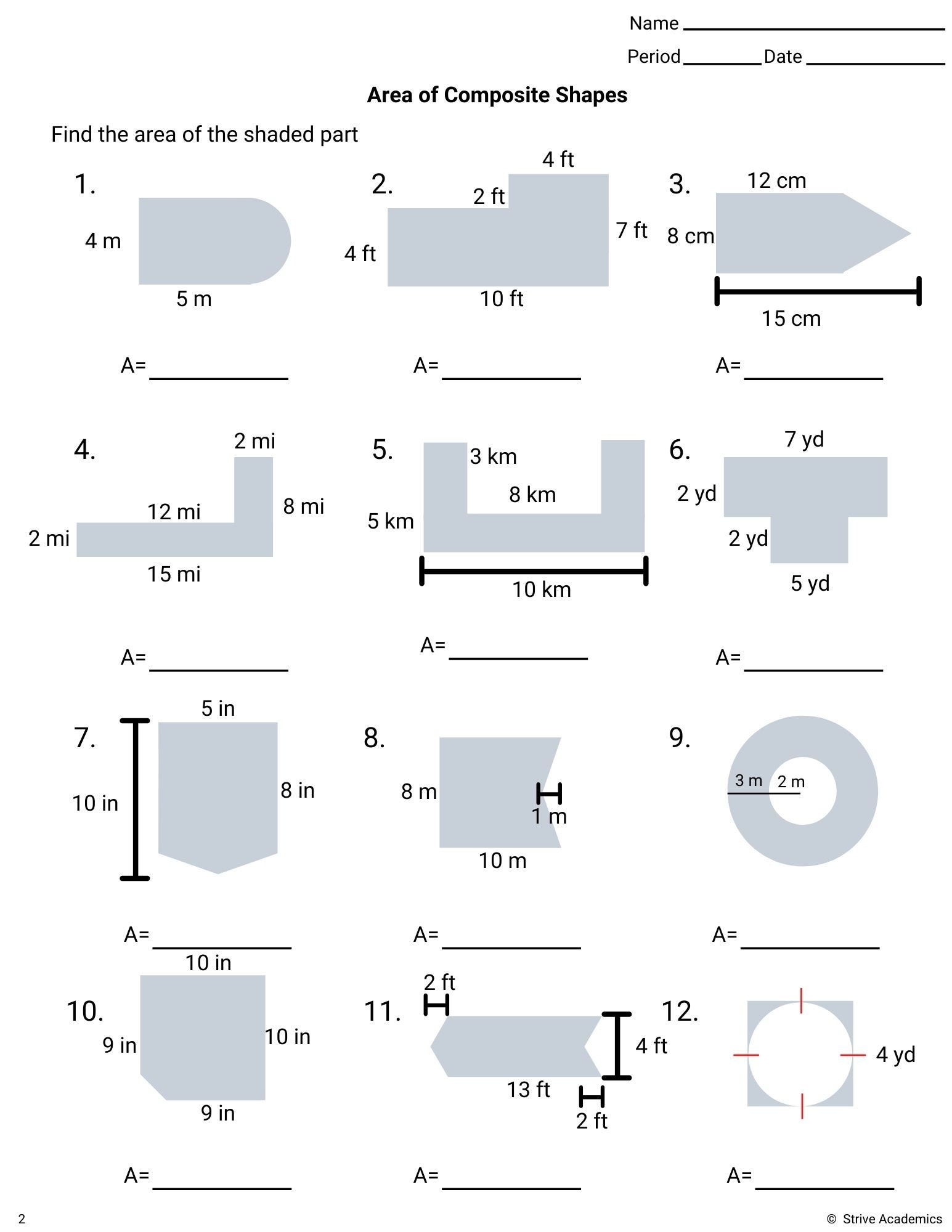 Perimeter Of Composite Figures Worksheets Worksheets Library