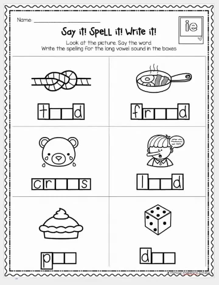 preschool long vowel short vowels worksheets
