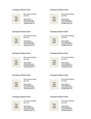 Photo Business Card Template Free Printable