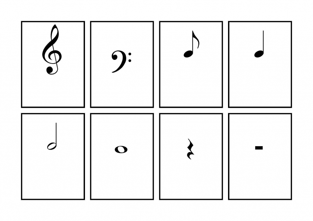 Piano Music Notes Flash Cards Printable Printable Cards