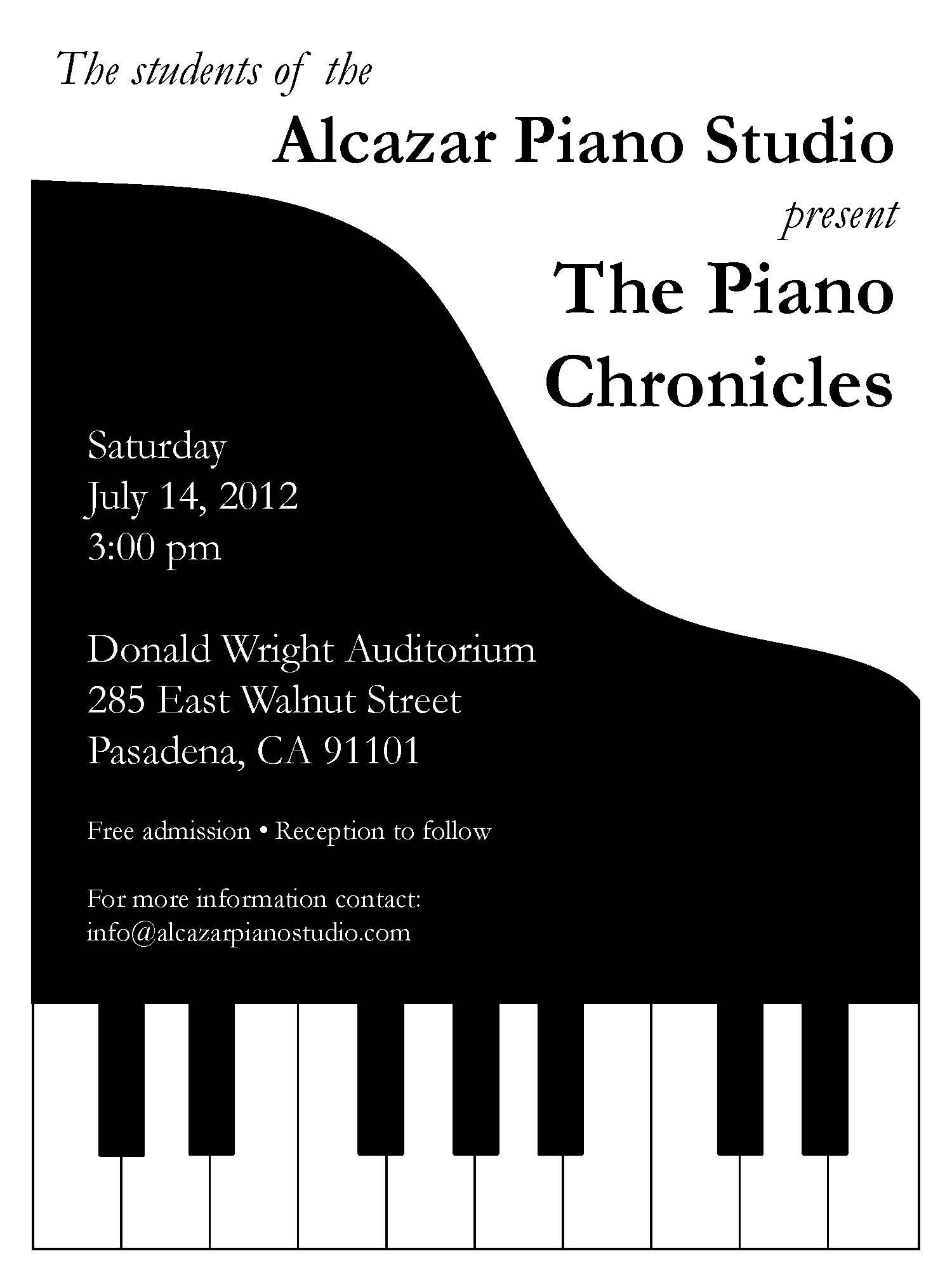 free piano recital invitation template