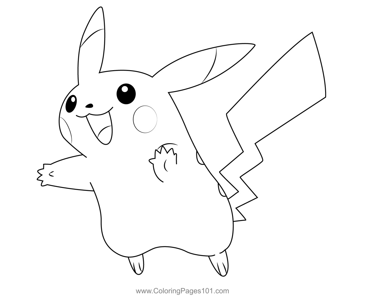 pikachu free coloring pages