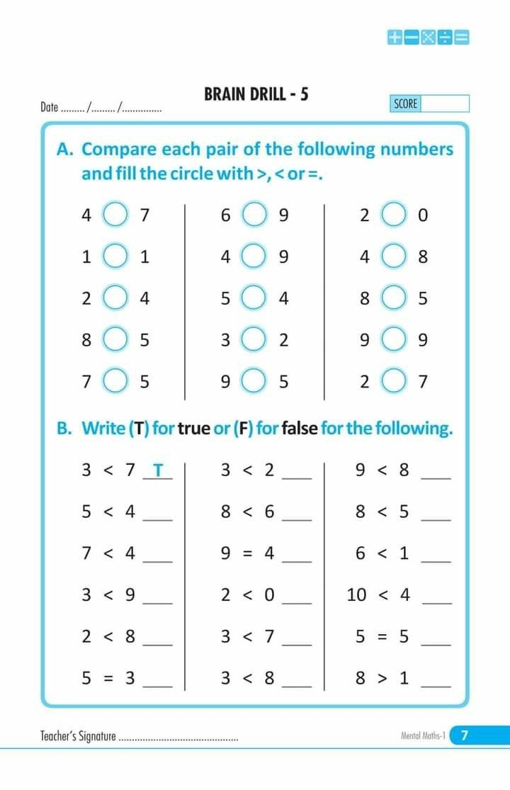 Pin By Knowledge Club On Brain Drill Mathematics Worksheet In 2022