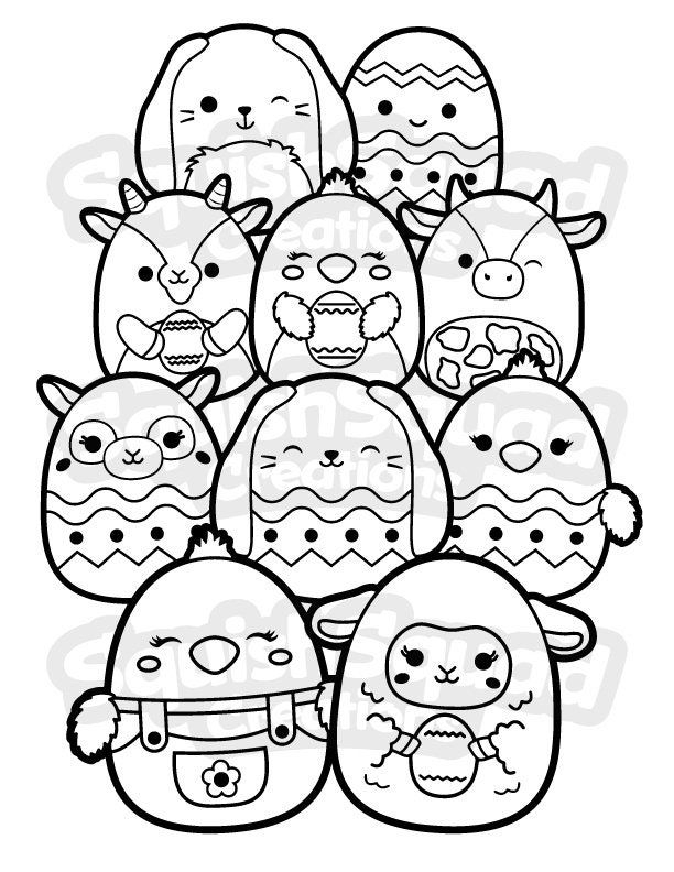 Cute Easter Coloring Page