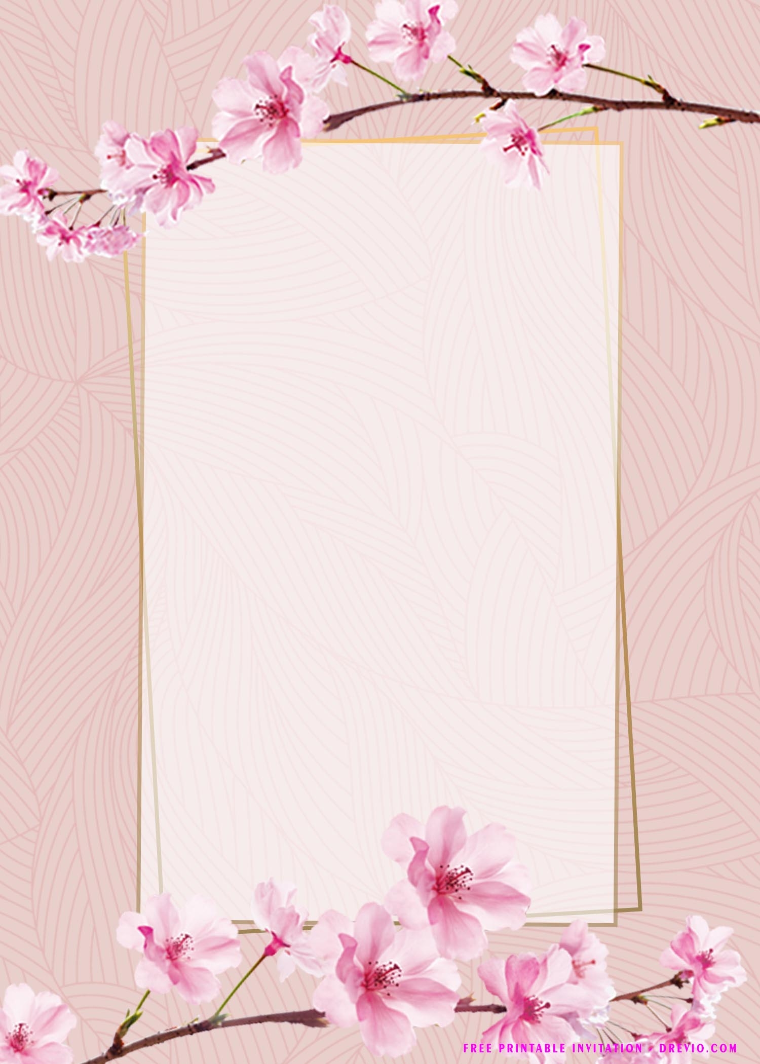 hot pink invitation template free