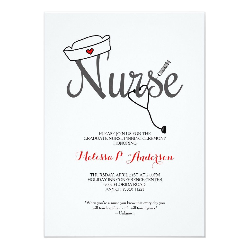 Pinning Ceremony Invitations Template