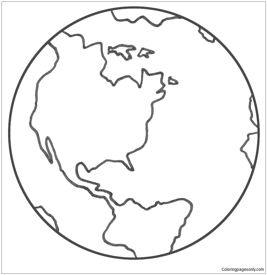Planet Earth Coloring Page Free Printable Coloring Pages