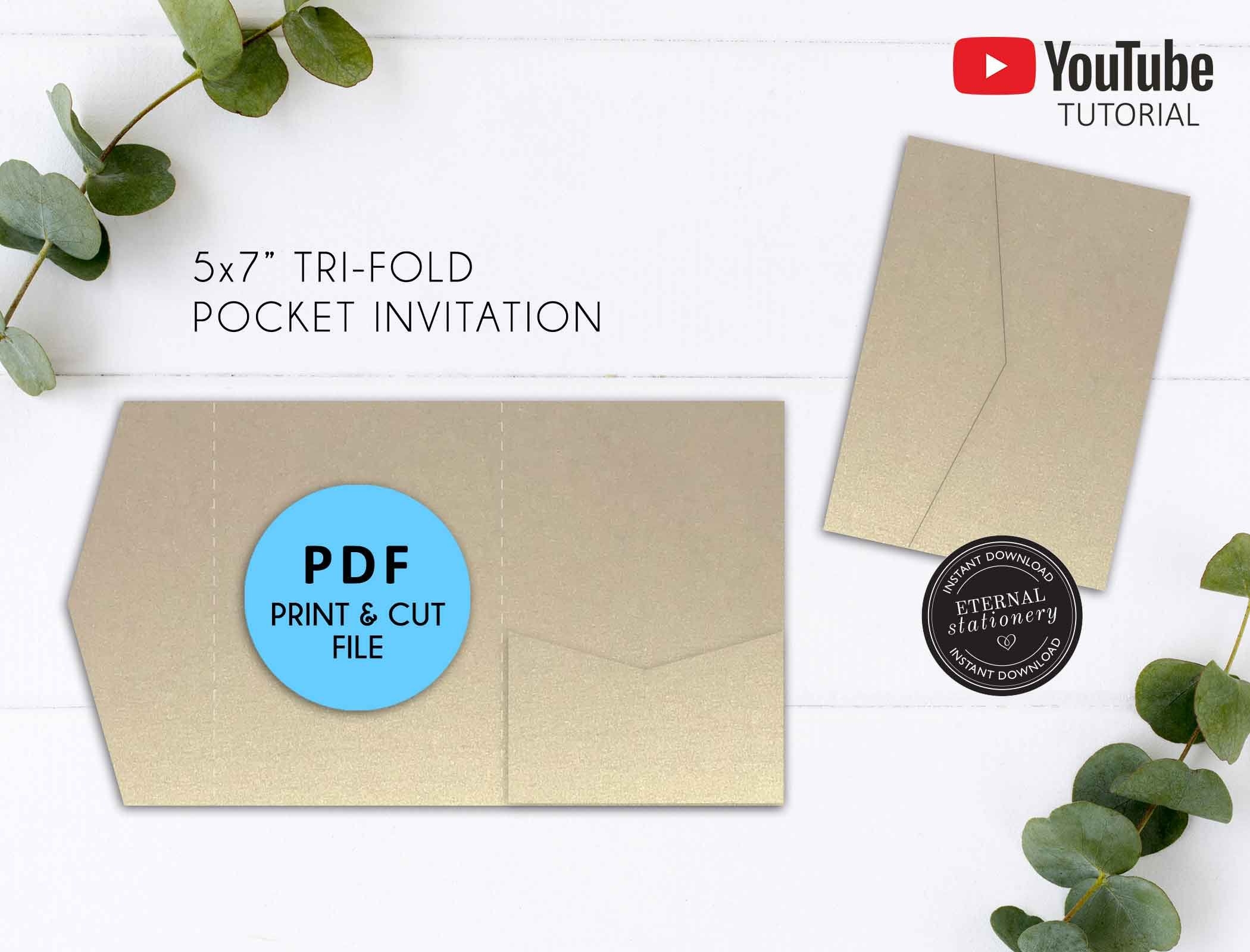 5x7 pocket invitation template