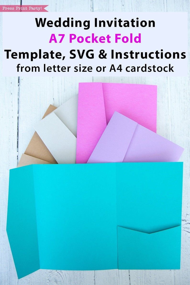 Pocket Invitation Template Printable Linda Bail