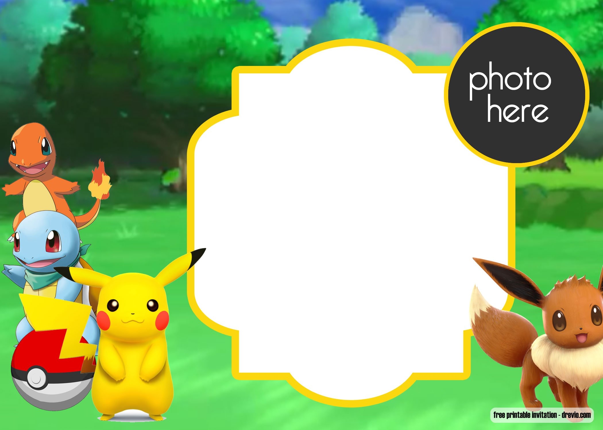 Pokemon Birthday Invitations Template Printable Word Searches